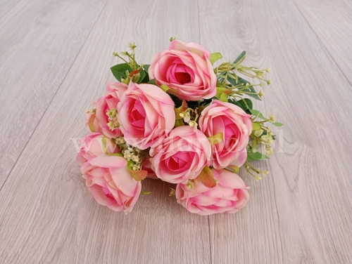 róża kulka w bukicie 1szt jasny róż (T97-23-0643)