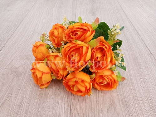 róża kulka w bukicie 1szt pomarańcz (T97-23-0643)