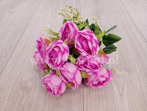 róża kulka w bukicie 1szt odc.różu (T97-23-0643)