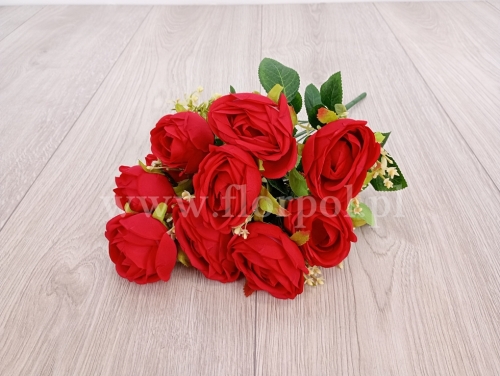 róża kulka w bukicie 1szt czerwień (T97-23-0643)