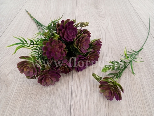 sukulent na łodydze - dodatek 12szt fiolet (Z6842)