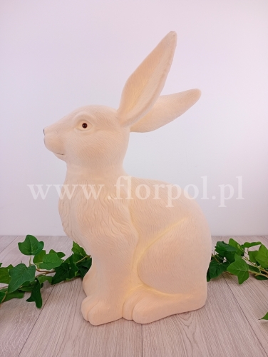flokowany zając h75 1szt kremowy (WI-3-04102-25)
