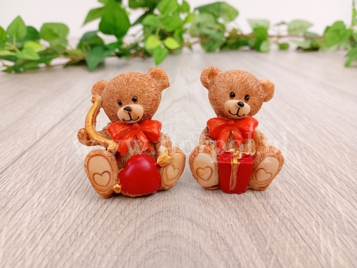 miś - mini figurka op 6sztkarmel (25PR046)