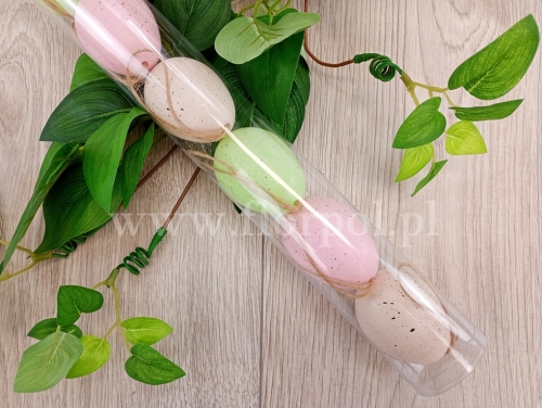 pisanki w tubie6szt zieleń/róż/beż (AGS457)