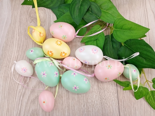 pisanki mix w kwiatki - woreczek 12szt mix (JAJ049)