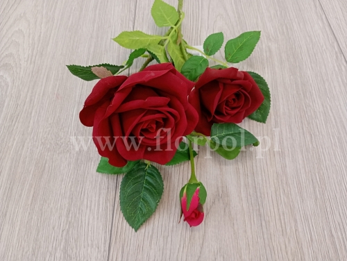 Róża łodygowa Denis 3k silikon 1szt czerwony (AMK3034R)