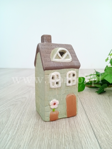 ceramiczny domek latarenka 1szt miętowy (WIC-81-03145-25)