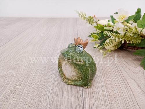 żabka w koronie 1szt zielony (U-26279)