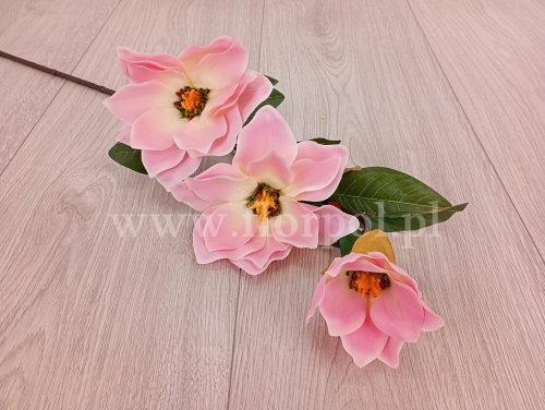 welurowa magnolia trójka - łodyga 1szt jasny róż (FA0809)