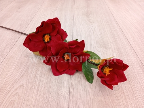 welurowa magnolia trójka - łodyga 1szt ciemna czerwień (FA0809)