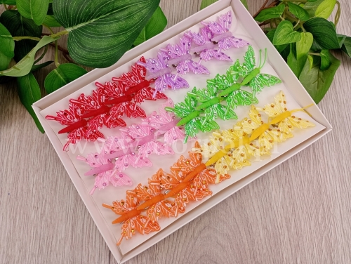 motylki clip 5cm 24szt mix (*A24141)