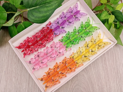 motylki clip 5cm 24szt mix (*A24116)