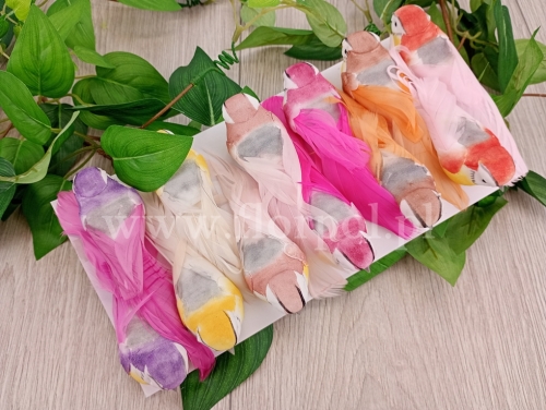 ptaszki na klipsie 12szt mix (W22046)