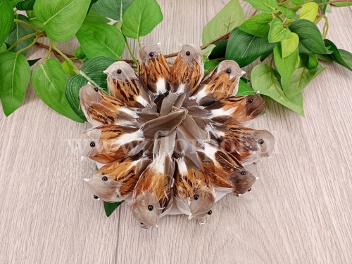 ptaszki na klipsie 12szt mix (*163213)