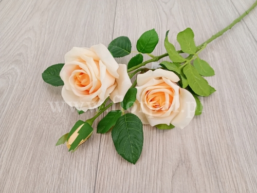 Róża łodygowa Denis 3k silikon 1szt kremowy (AMK3034R)