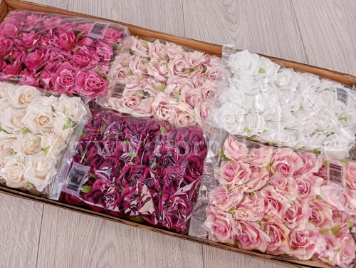 różyczka wyrobowa otwarta pak 24szt - karton 12op  mix 18(FME072330B)