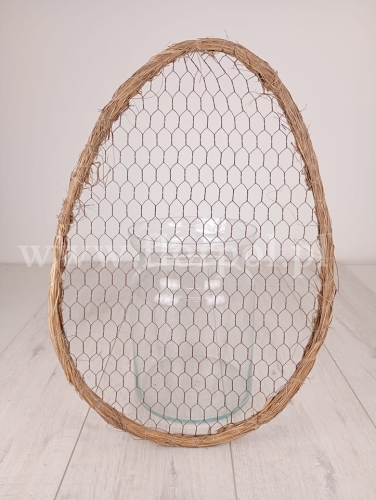 pisanka wielkanocna - siatka/ baza  kompozycyjna  1szt naturalny (HNG244) 