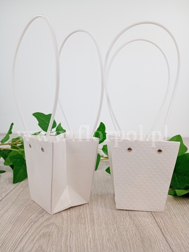 torebka impregnowana - kabel, drobne tłoczenie kostka  10szt biały (YG1203E) 24022026