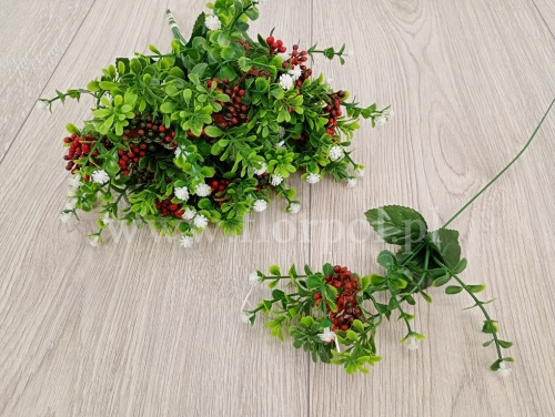 gałązka z dodatkami na piku 12szt czerwony (HY2003)