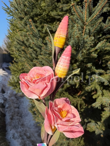 łodyga kwiaty z pąkiem, pianka 1szt #5 jasny róż/wanilia (KWZP0000104)  26022026a