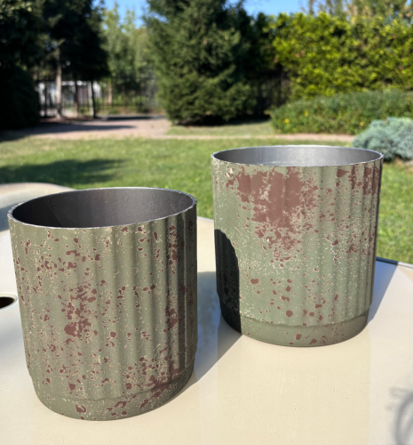 doniczka z grubego plastiku fi15 1szt zgniła zieleń