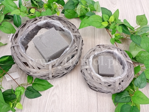 osłonka okrągła spłaszczona cemenciak fi20cm  1szt szary   *3032026a