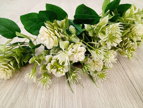 osty i sukulenty - dodatek 12szt ecru