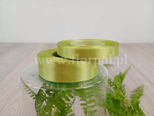 wstążka atłasowa gładka 1szt #086/2 j.zieleń