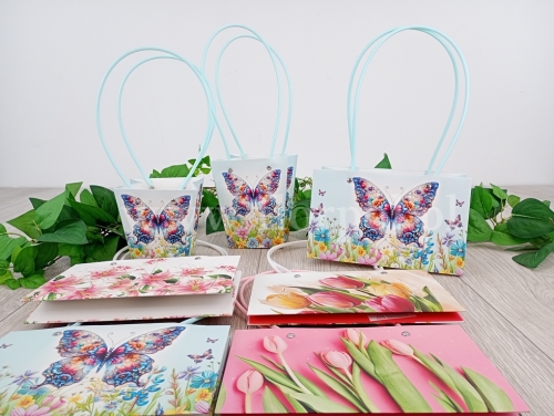 torebka wiosenna - kabel S 12szt kwiatowy mix (H2510322S)