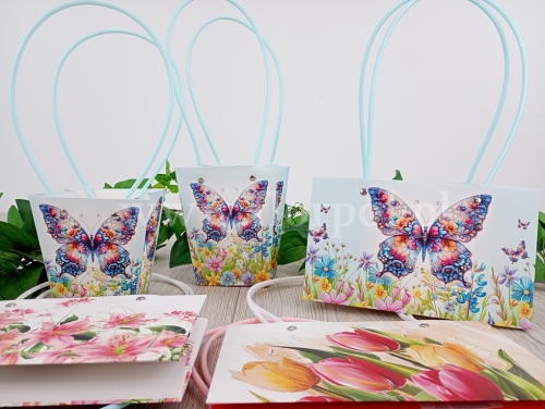 torebka wiosenna - kabel M 12szt kwiatowy mix (H2510322M)