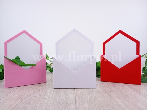 welurowy box – koperta 1sz czerwony  (H2310335)