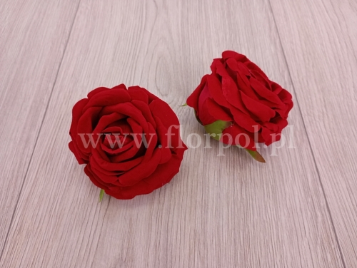 welurowa róża wyrobowa 12szt red (KDGW218)