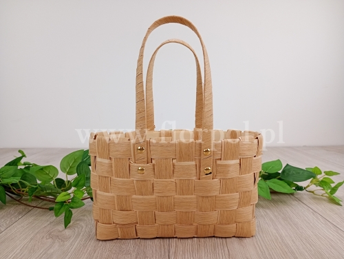 kosz torebka - pleciona z łuby 1szt beż (TD0011202)