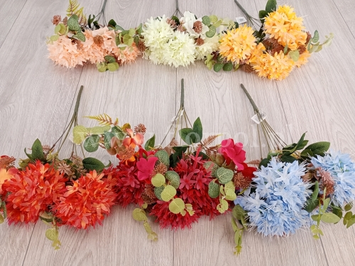 bukiet kwiatostanów z hortensją - karton 12szt mix (T109-24-1560)  1032026a