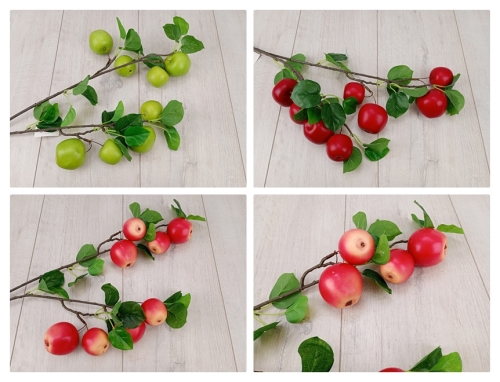 sztuczne jabłka na gałązce - karton 24szt mix (ART20155) B1132026B 