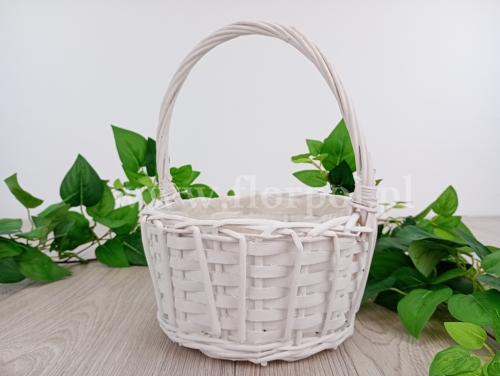 koszyk wiklinowy okrąły 1szt biały (YD20L053) PN1632026C