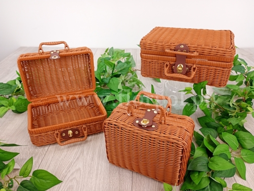 baza kuferek / walizka - tworzywo roz S 1szt karmel (TD001208)