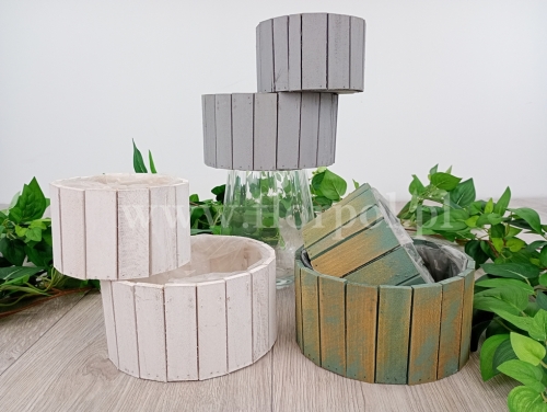 okrągła drewniana osłonka - zestaw 2szt zielony (XP220121)  SR1832026A