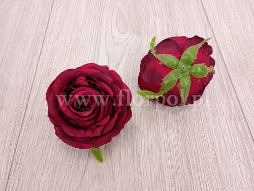 róża pełna - wyrobówka 12szt #2253 burgundy (SUN891)