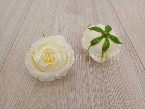 róża cieniowana - wyrobówka 12szt #1884 cream/green (SUN892)