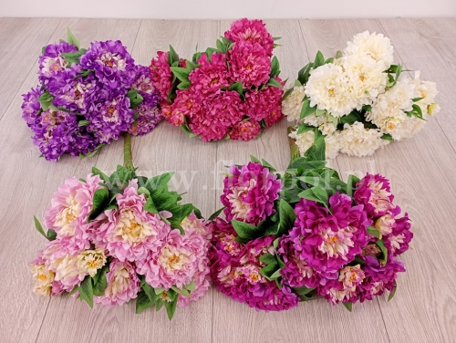 bukiet cieniowa peonia  - karton 6szt mix (MD052)