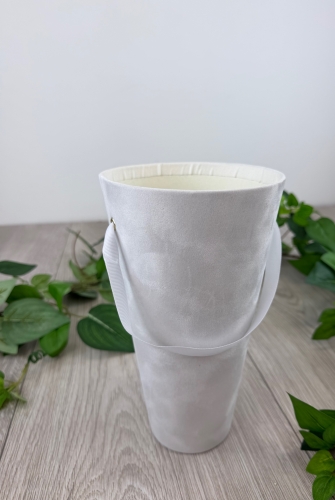 wazon welurowy - box 10szt biały (H2304327) 