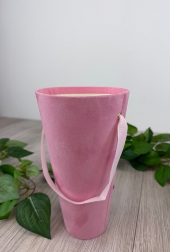 wazon welurowy - box 10szt różowy (H2304327) 