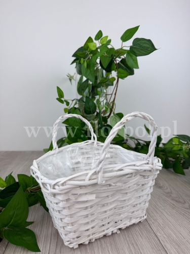 koszyk torebka - wiklina 1szt biały (JL-C19-197)  PN2332026A