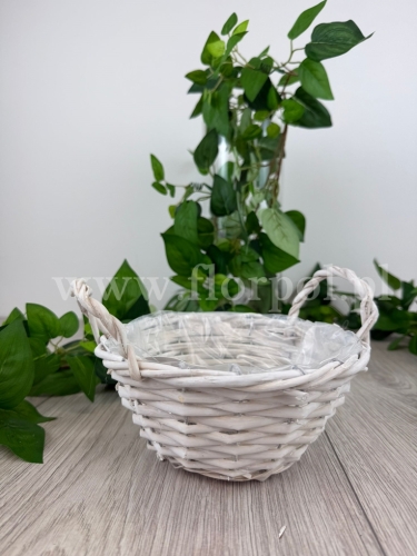 koszyczek okrągły z uszami 1szt biały (JB23-3200S)  PN2332026A