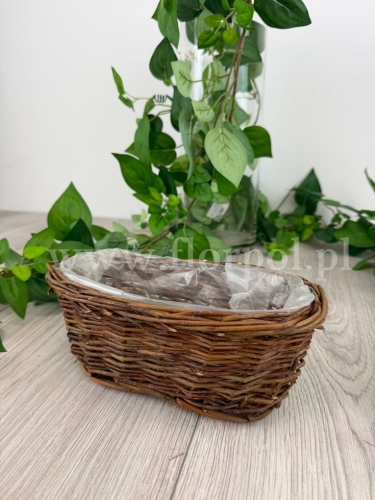 koszyczek owalny 1szt naturalny (YD214066-25)  PN2332026B