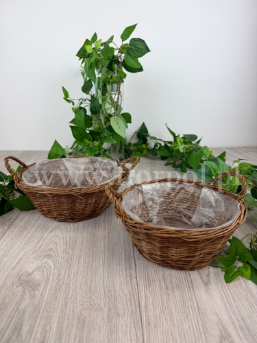 koszyczek okrągły mniejszy 1szt naturalny (YD214065-25)  PN2332026B