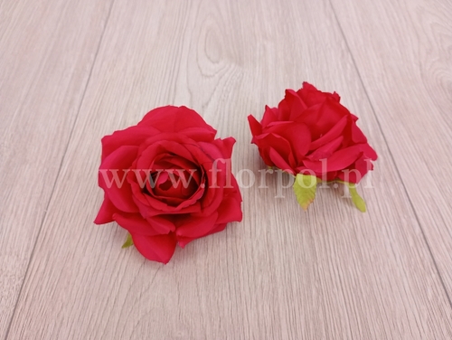 róża kretonowa - wyrobówka 6szt czerwony (FJ068)