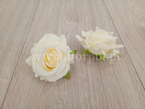 róża kretonowa - wyrobówka 6szt ecru (FJ068)