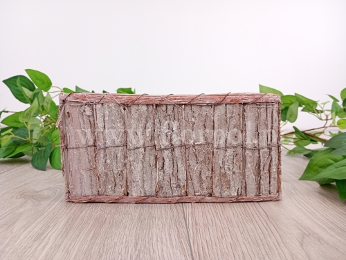 osłonka prostokątna - kora 1szt naturalny bielony (TRE25ND024)